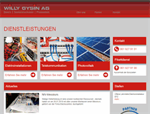 Tablet Screenshot of gysin-elektro.ch